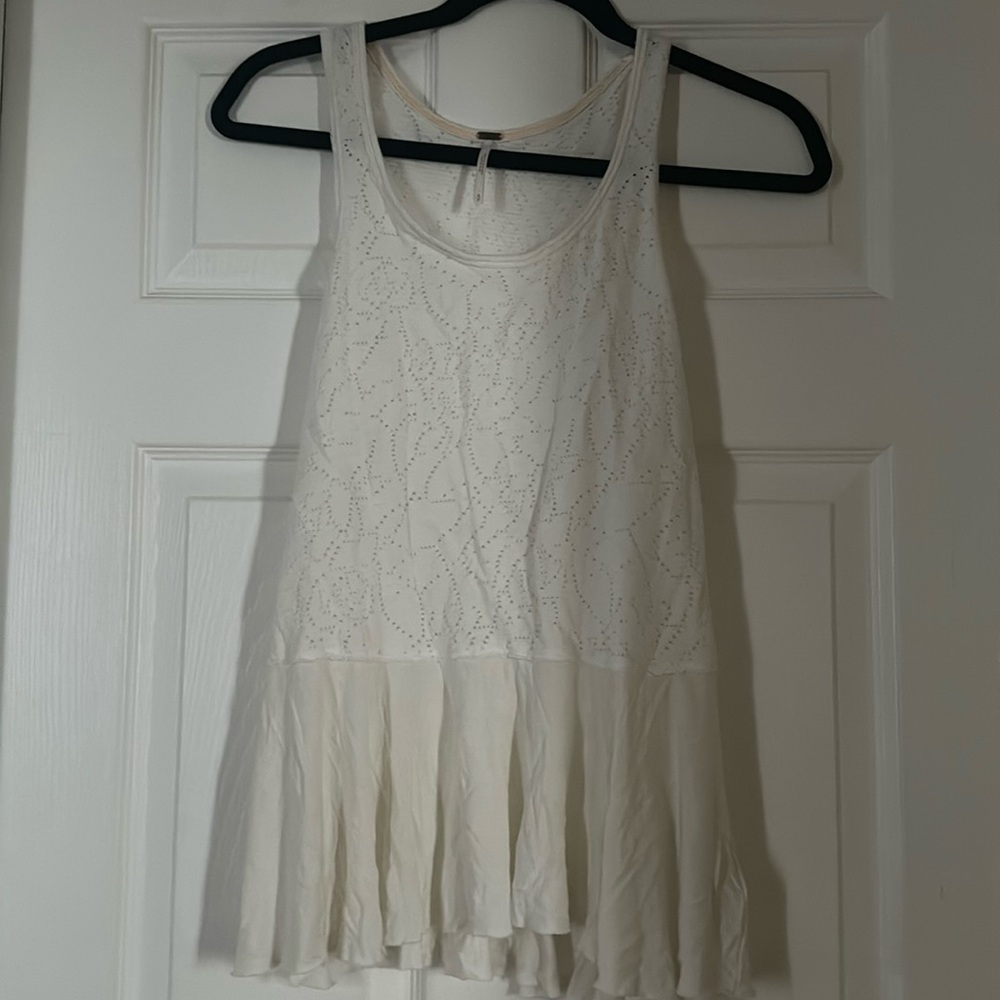 Free people white cover up mini dress